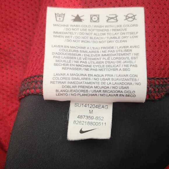 Nike Dri-Fit Men's Size Medium Full Zip Lightweight Red & Grey Jacket - Picture 8 of 11